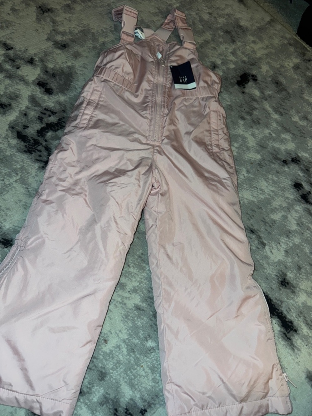 GAP Light Pink Insulated Snow Bibs